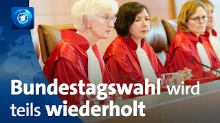 Urteil des Bundesverfassungsgerichts Bundestagswahl 2021 muss in Berlin zum Teil wiederholt werden [upl. by Gaul]