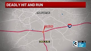 Deadly hitandrun investigation underway along Morganton interstate [upl. by Conlen]