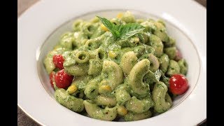 Creamy Pesto Pasta  Sanjeev Kapoor Khazana [upl. by Armington708]