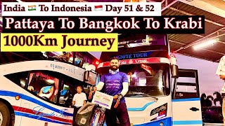 Pattaya To Krabi  साइकल लेकर Bangkok To Krabi Bus Journey  1000km Day 51 amp 52  Jagdish Gaikwad [upl. by Babcock]