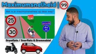 9 CBR Scooter Theorie Examen vragen  Maximumsnelheid [upl. by Adym]