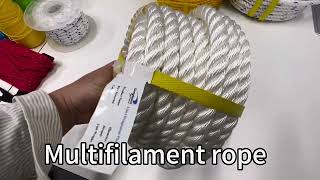 PP Polyester Nylon Multifilament Twisted Rope [upl. by Nodgnal]