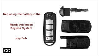 Replacing the battery CR 2025 in the Mazda Advanced Keyless System key fob [upl. by Kerek23]