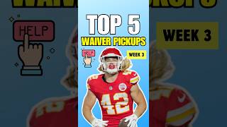 Top 5 MUST ADD Waiver Wire Pickups for Week 3 in 2024 Fantasy Football 🔥 [upl. by Ellennoj]