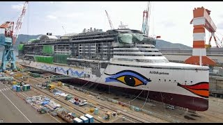 AIDAprima cruise ship  Drydock and painting [upl. by Remle]