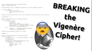 Brute Force Attack  Vigenère Cipher [upl. by Siegler995]