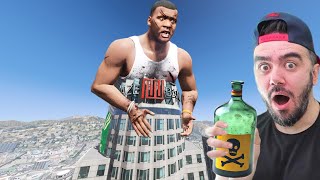 FRANKLIN YASAK IÇECEGI IÇTI DEV OLDU  GTA 5 MODS [upl. by Htebezile]