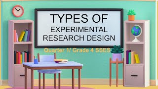 TYPES OF EXPERIMENTAL RESEARCH DESIGN Quarter 1Grade 4 SSES [upl. by Swee]