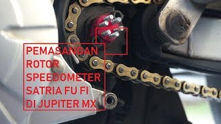 Pemasangan Rotor Sensor Speedometer Satria Fu Fi Di Jupiter MX [upl. by Orihakat]