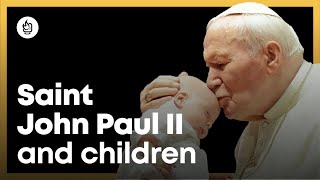 Saint John Paul II and children [upl. by Jay]