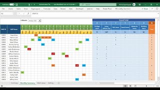 Annual Leave Tracker with DailyMonthly View in Excel [upl. by Adalie885]