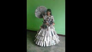 16 modelos de vestidos con papel periódico [upl. by Cristie]