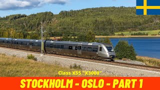 Cab Ride Stockholm  Oslo Part 13 to Ställdalen SJ Sweden Norway train drivers view 4K [upl. by Yand]