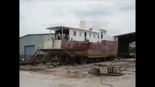 Construction of a 30m yacht at Vuot Song Shipyard [upl. by Bullock886]