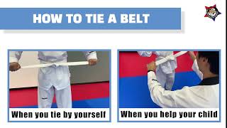 Essential Taekwondo Belt Tying Tips for Parents and Students taekwondo sanantonio martialarts [upl. by Ellehc]