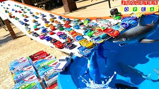 100 DISNEY CARS CAMPEONATO Carros de Carrera  Pista Rampa de Coches [upl. by Nahc]