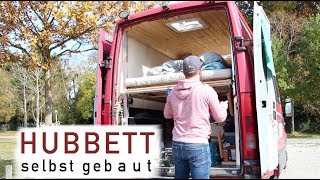 Hubbettgestell selbst gebaut  Camper Van mit Motorradgarage  Vanlife Hubbett [upl. by Gillett501]