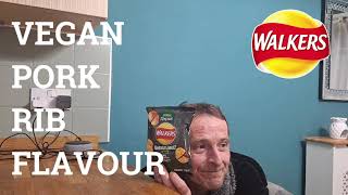 Walkers Unbelievably Vegan BBQ Pork Rib Crisps [upl. by Nuawad]