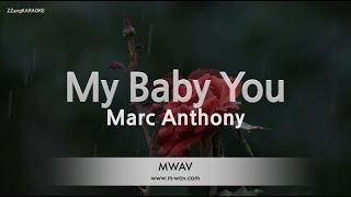 Marc AnthonyMy Baby You Karaoke Version [upl. by Annekam642]