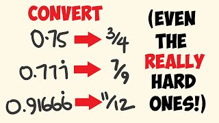 How To Convert Decimals to Fractions [upl. by Ahsened]