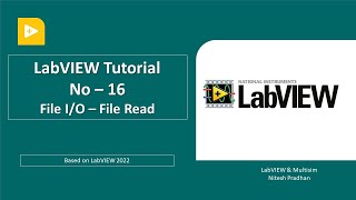 LabVIEW Tutorial16  File IO File Read programming labVIEW ai [upl. by Tehr]