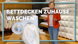 Bettdecken richtig waschen – mit Schlafexpertin Stephanie van der Meyden [upl. by Gairc239]