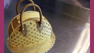 Louis Vuitton Handtaschen Torte  Taschenkuchen Tutorial  Fondant Handtasche  von Kuchenfee [upl. by Hesler368]