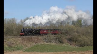 Black Five 45407 ELR for Carnforth 9th April 2021 [upl. by Ahsoet]