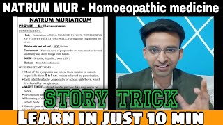 NATRUM MURIATICUM  STORY TRICK Learn in just 10 minEASIEST way to learn Homoeopathic medicine [upl. by Ax]