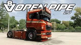 ETS2 144 V8 Open Pipe with Lepidas Team exhaust system 20 for RJL [upl. by Bonaparte]