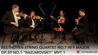 Beethoven quotRazumovskyquot Quartet Op59 No1 Mvt 1  New Orford String Quartet [upl. by Arataj]