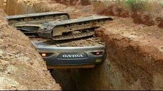 WOW Dangerous Heavy Equipment Excavator Opeartor IDIOTS  Excavator Fail Skills [upl. by Nylecsoj]