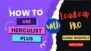 LeadsLeap Learn how to use HercuList Plus amp LeadsLeap [upl. by Ayatnohs914]