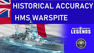 HMS Warspite Historical accuracy  World of Warships Legends [upl. by Pollak]