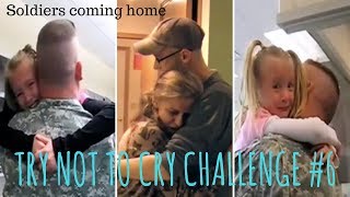 TRY NOT TO CRY CHALLENGE 6 Soldiers coming home [upl. by Shutz]