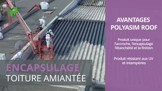 Encapsulage toiture amiantée avec le POLYASIM ROOF [upl. by Yht581]