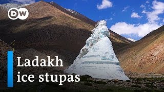 How the ice stupas of Ladakh bring water to the Himalayan desert  DW News [upl. by Hinkel251]