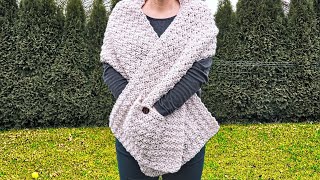 AMAZING Pocket SHAWL Crochet Tutorial [upl. by Franz]