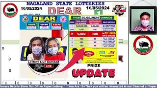 Lottery Sambad Live Dear Nagaland State Lottery Live draw result 16052024 Lottery live sambad [upl. by Siesser]