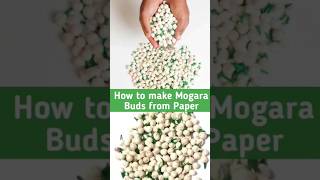 How to make mogra bud from paper at home diy papercraft shorts [upl. by Karlis]