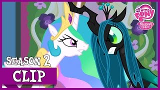 Princess Celestia vs Queen Chrysalis A Canterlot Wedding  MLP FiM HD [upl. by Ellennod]