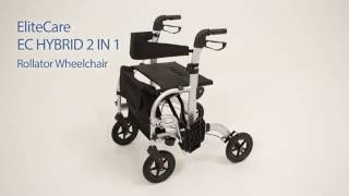 EliteCare Hybrid 2 in 1 Rollator Wheelchair  Fenetic Wellbeing [upl. by Octavla535]