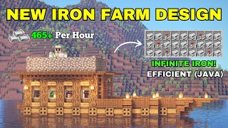 OP MINECRAFT IRON FARM 121 Java Edition  EASY AUTOMATIC FARM TUTORIAL [upl. by Ennovihc]