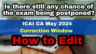 ICAI CA intermediate may 2024 postponed news। ICAI CA Final Exam may 2024 postponed News today [upl. by Yrred]