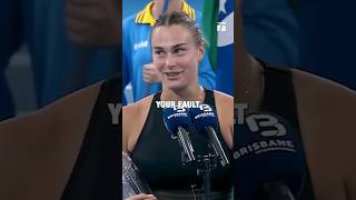 Sabalenka ROASTS Her Coaches 🔥 tennisplayer sabalenka brisbane [upl. by Leunam]