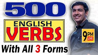 500 English Verbs with all 3 forms  English Speaking Practice  English Lovers Live [upl. by Naellij617]