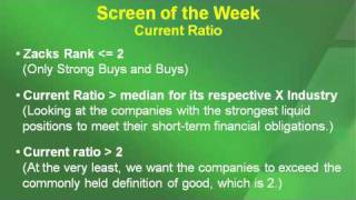 Current Ratio  ADTN AMCC CPX LUFK amp NANO Stock Analysis [upl. by Shirberg]