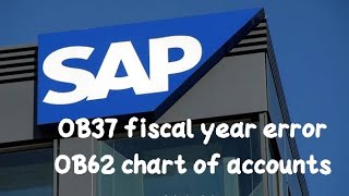 fiscal year error and chart of accounts error in SAP sap doonbusinessschool [upl. by Hanoj852]