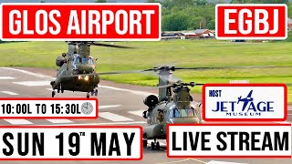 Glos Airport EGBJ  Live Stream no ATC Sunday 19th May 1000L✈️ [upl. by Annahvas735]