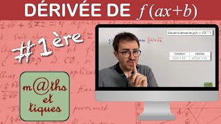 DÉRIVER une FONCTION COMPOSÉE faxb  Première [upl. by Aivital]